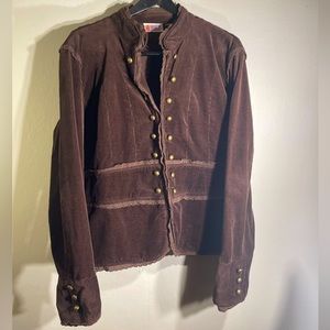 VTG BILLBLASS Brown Corduroy Victorian Style Blazer Women’s size XL